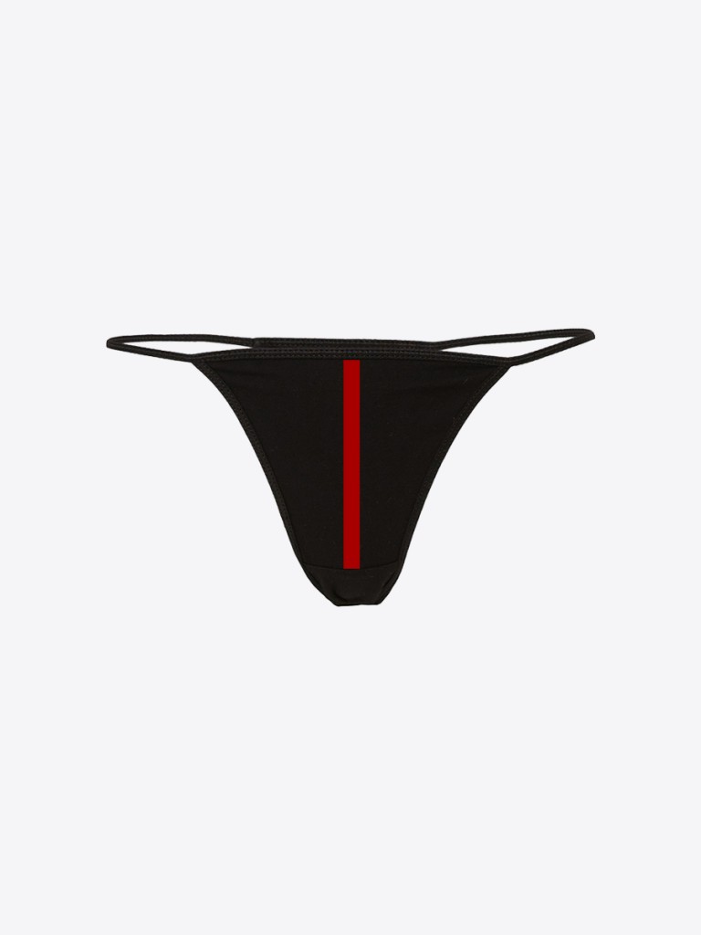 Limited Edition Red Lines Spandex Thong Bikini - Ferraro Ferrari